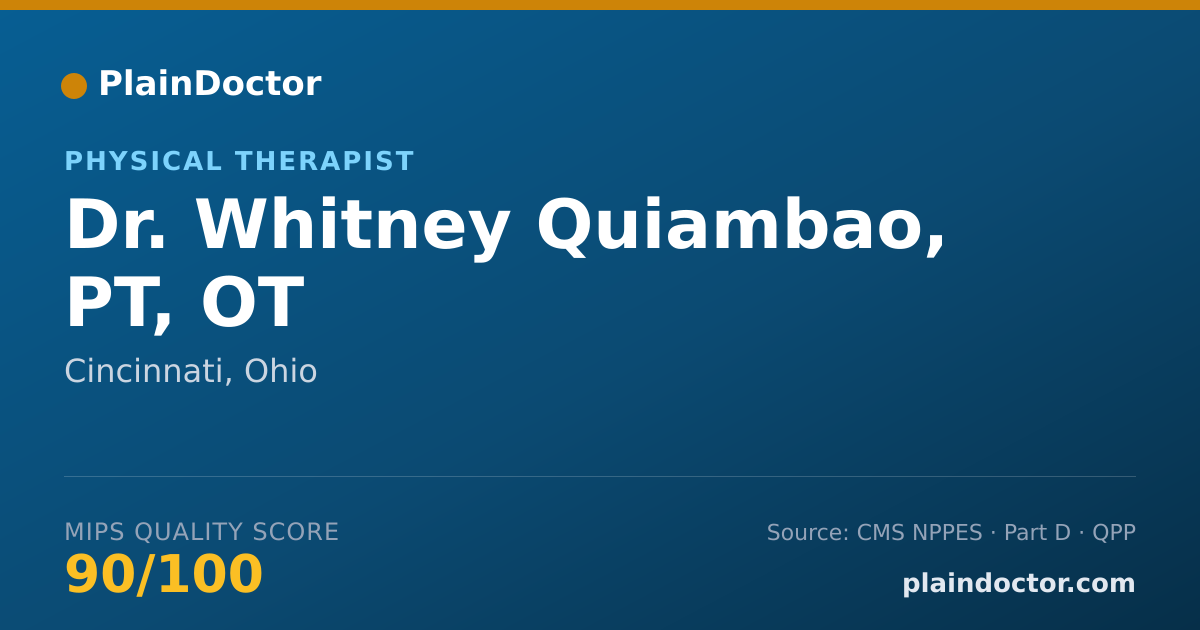 Shareable card for Whitney Quiambao, PT, OT - Physical Therapist, Cincinnati, OH