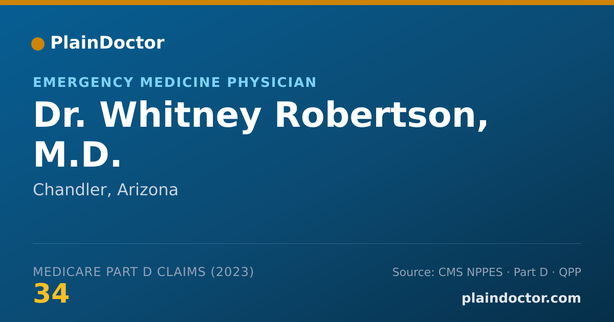 Shareable card for Whitney Robertson, M.D. - Emergency Medicine Physician, Chandler, AZ
