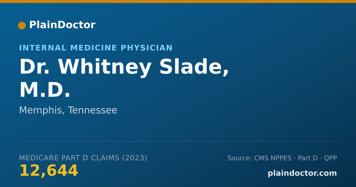 Shareable card for Whitney Slade, M.D. - Internal Medicine Physician, Memphis, TN