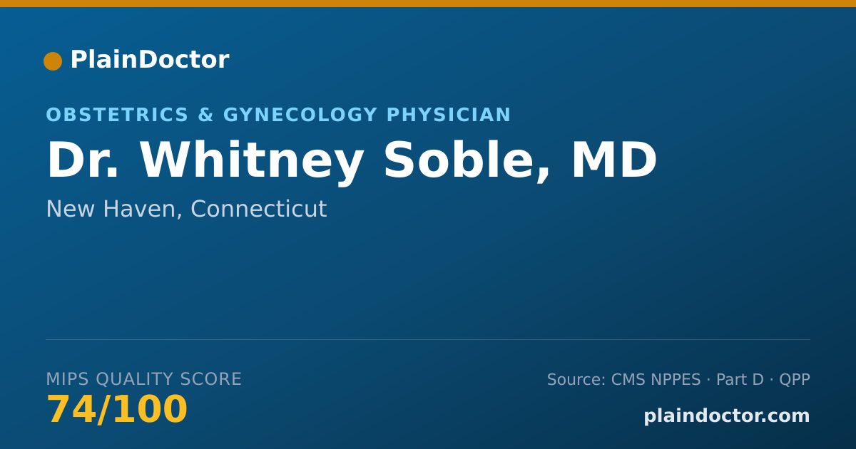 Shareable card for Whitney Soble, MD - Obstetrics & Gynecology Physician, New Haven, CT