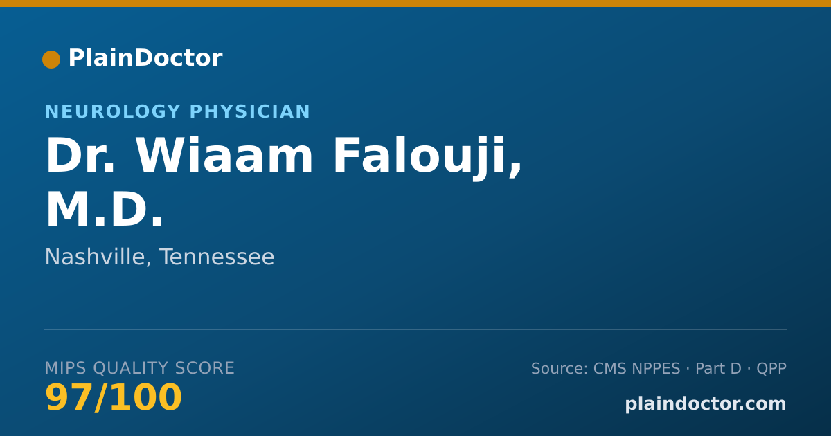 Shareable card for Wiaam Falouji, M.D. - Neurology Physician, Nashville, TN