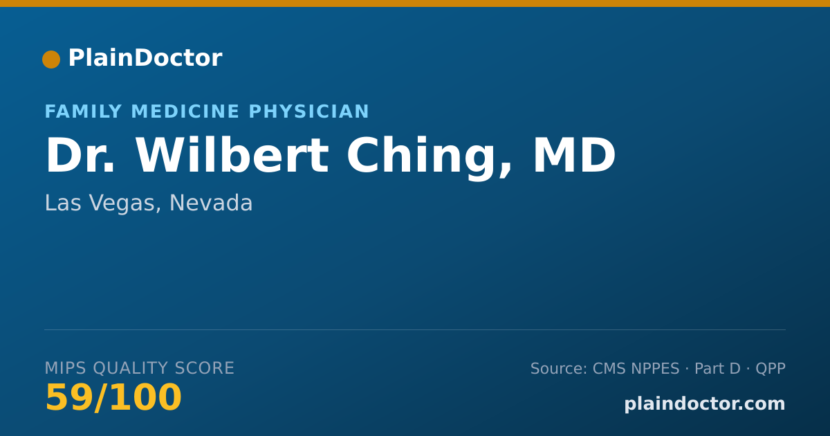 Shareable card for Wilbert Ching, MD - Family Medicine Physician, Las Vegas, NV