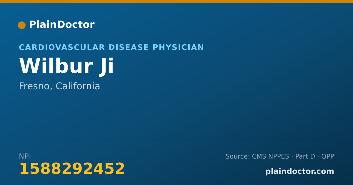 Shareable card for Wilbur Ji - Cardiovascular Disease Physician, Fresno, CA