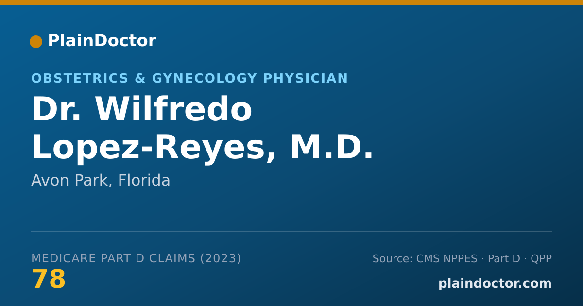 Shareable card for Wilfredo Lopez-Reyes, M.D. - Obstetrics & Gynecology Physician, Avon Park, FL