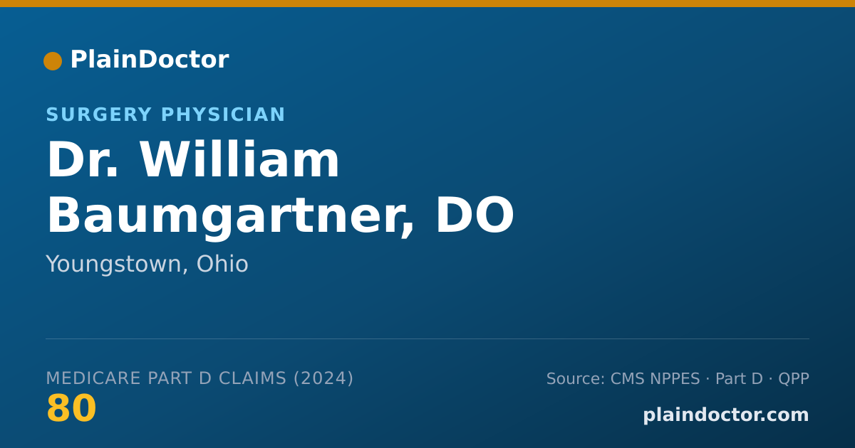 Shareable card for William Baumgartner, DO - Surgery Physician, Youngstown, OH
