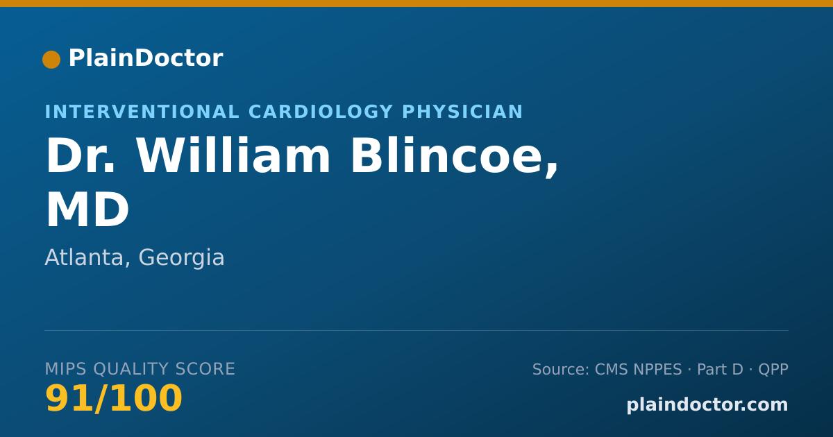 Shareable card for William Blincoe, MD - Cardiovascular Disease Physician, Atlanta, GA