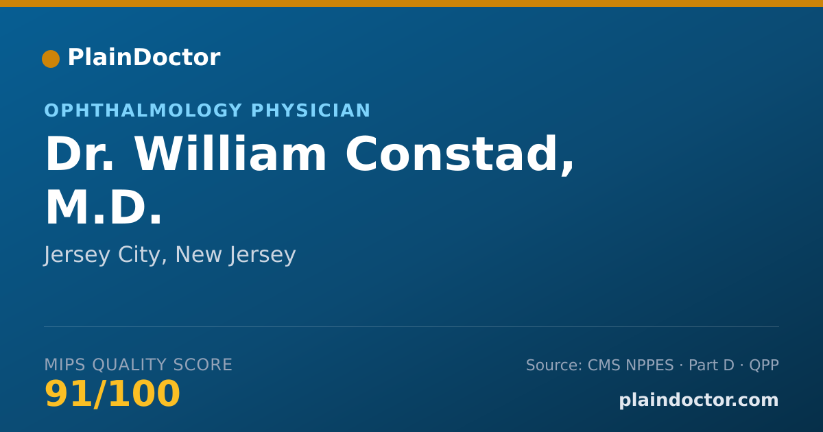 Shareable card for William Constad, M.D. - Ophthalmology Physician, Jersey City, NJ