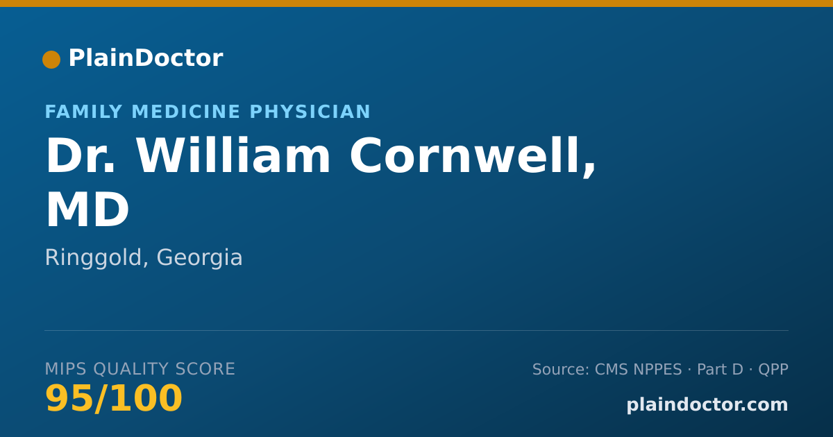 Shareable card for William Cornwell, MD - Family Medicine Physician, Ringgold, GA