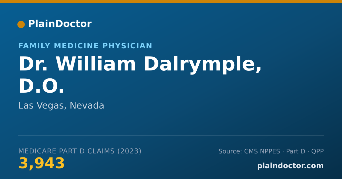 Shareable card for William Dalrymple, D.O. - Family Medicine Physician, Las Vegas, NV