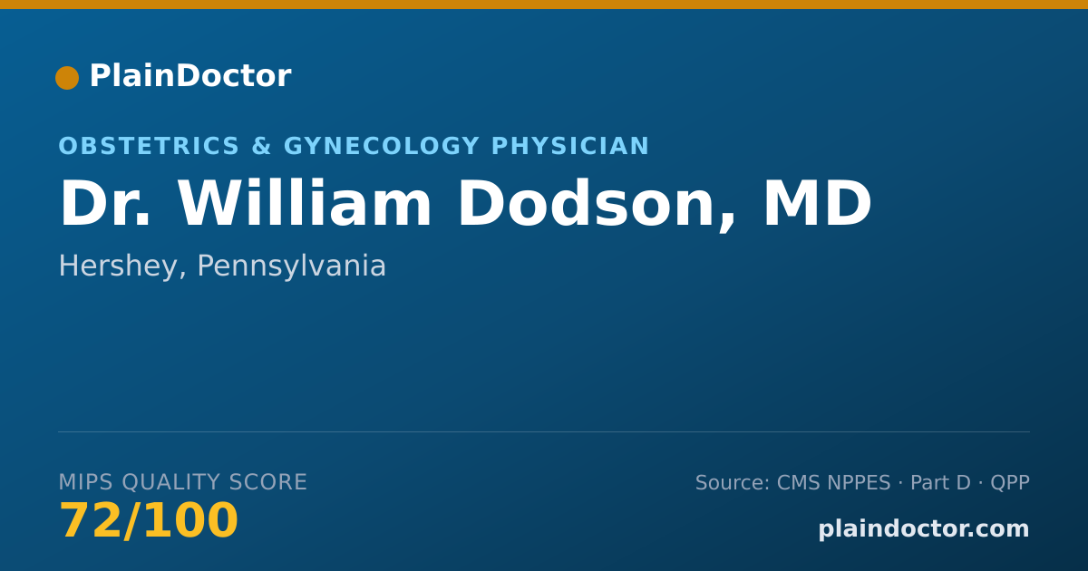 Shareable card for William Dodson, MD - Obstetrics & Gynecology Physician, Hershey, PA