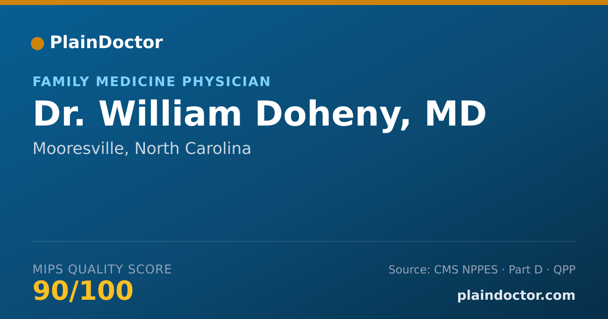 Shareable card for William Doheny, MD - Family Medicine Physician, Mooresville, NC