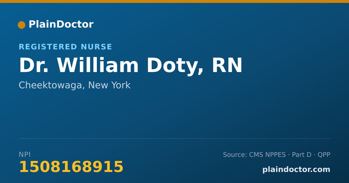 Shareable card for William Doty, RN - Registered Nurse, Cheektowaga, NY