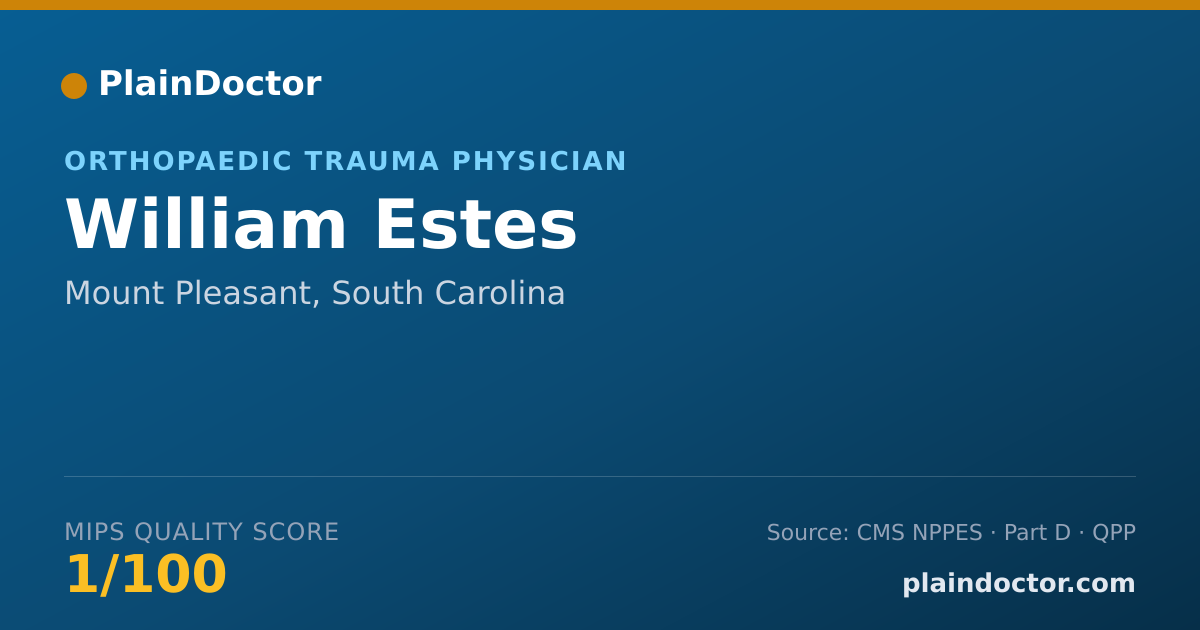 Shareable card for William Estes - Orthopaedic Trauma Physician, Mount Pleasant, SC