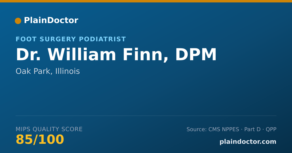 Shareable card for William Finn, DPM - Foot Surgery Podiatrist, Oak Park, IL