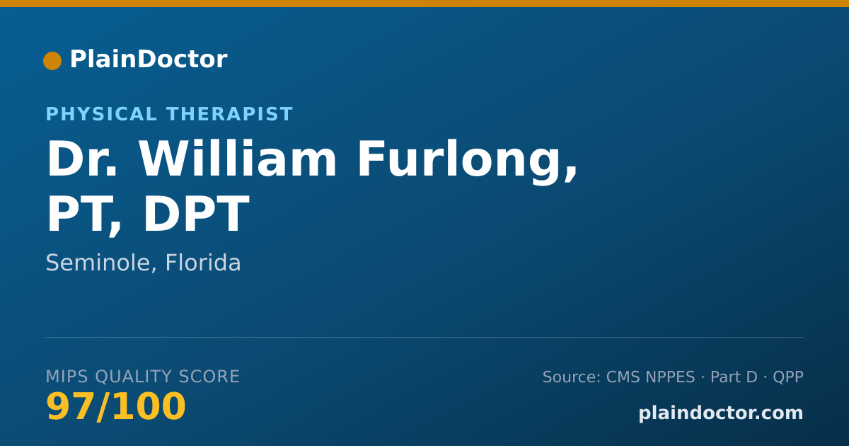 Shareable card for William Furlong, PT, DPT - Physical Therapist, Seminole, FL