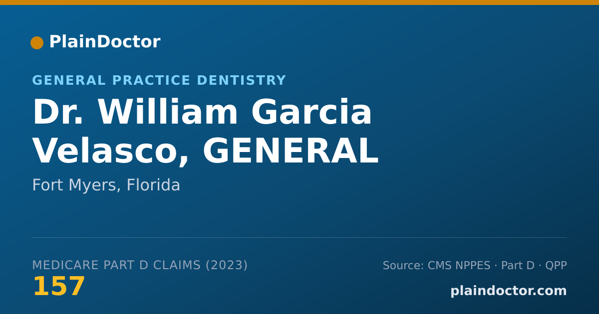 Shareable card for William Garcia Velasco, GENERAL DENTIST - General Practice Dentistry, Fort Myers, FL