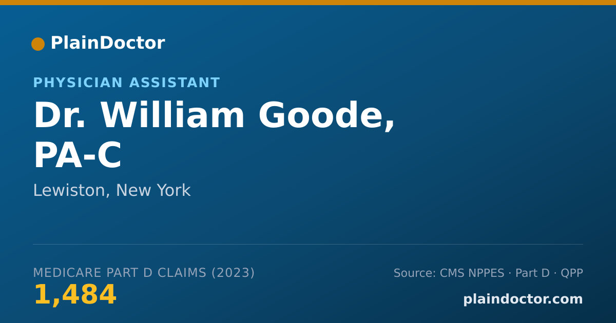 Shareable card for William Goode, PA-C - Physician Assistant, Lewiston, NY