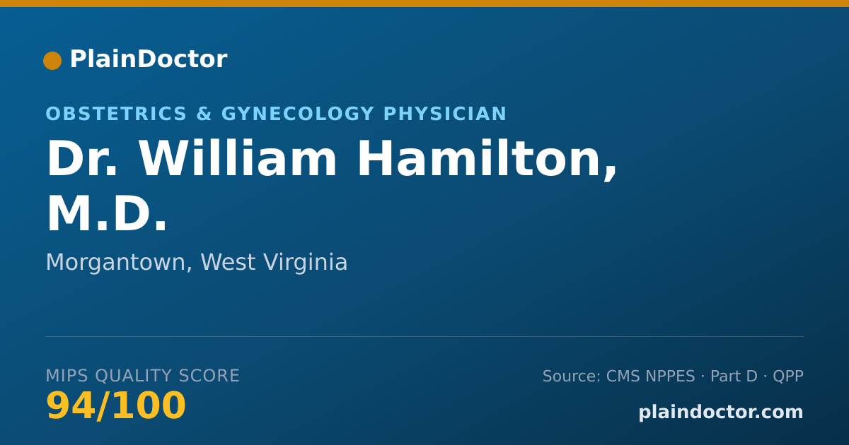 Shareable card for William Hamilton, M.D. - Obstetrics & Gynecology Physician, Morgantown, WV