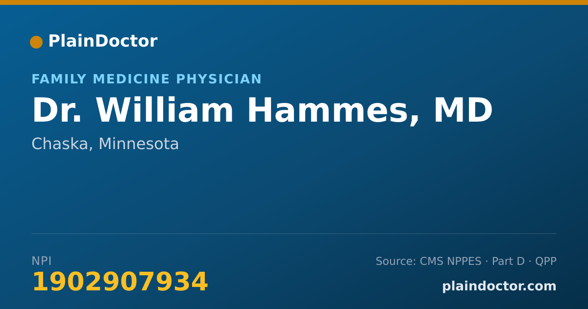 Shareable card for William Hammes, MD - Family Medicine Physician, Chaska, MN