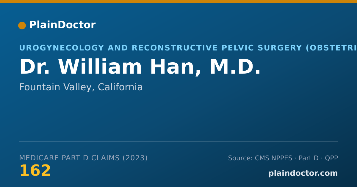 Shareable card for William Han, M.D. - Urogynecology and Reconstructive Pelvic Surgery (Obstetrics & Gynecology) Physician, Fountain Valley, CA