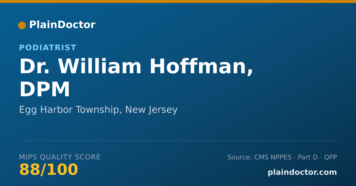 Shareable card for William Hoffman, DPM - Podiatrist, Egg Harbor Township, NJ