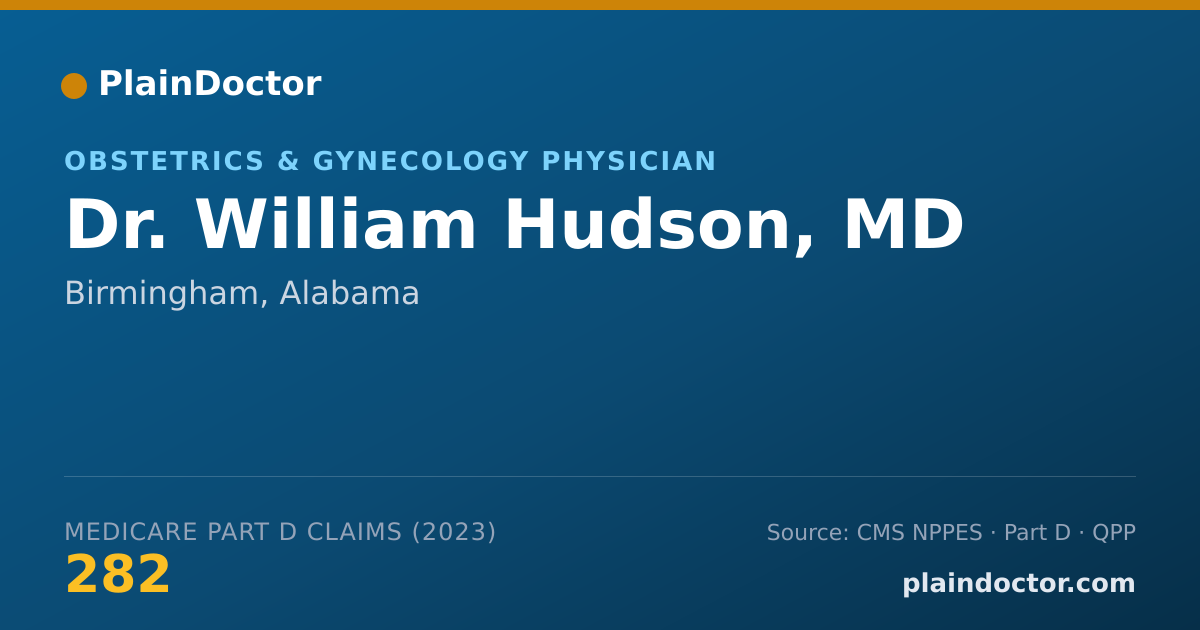 Shareable card for William Hudson, MD - Obstetrics & Gynecology Physician, Birmingham, AL