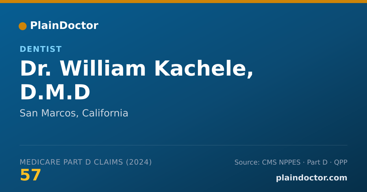 Shareable card for William Kachele, D.M.D - Dentist, San Marcos, CA