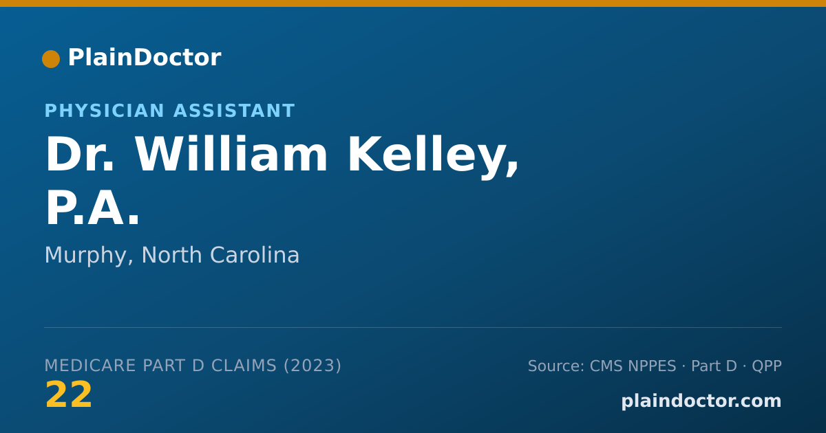 Shareable card for William Kelley, P.A. - Physician Assistant, Murphy, NC