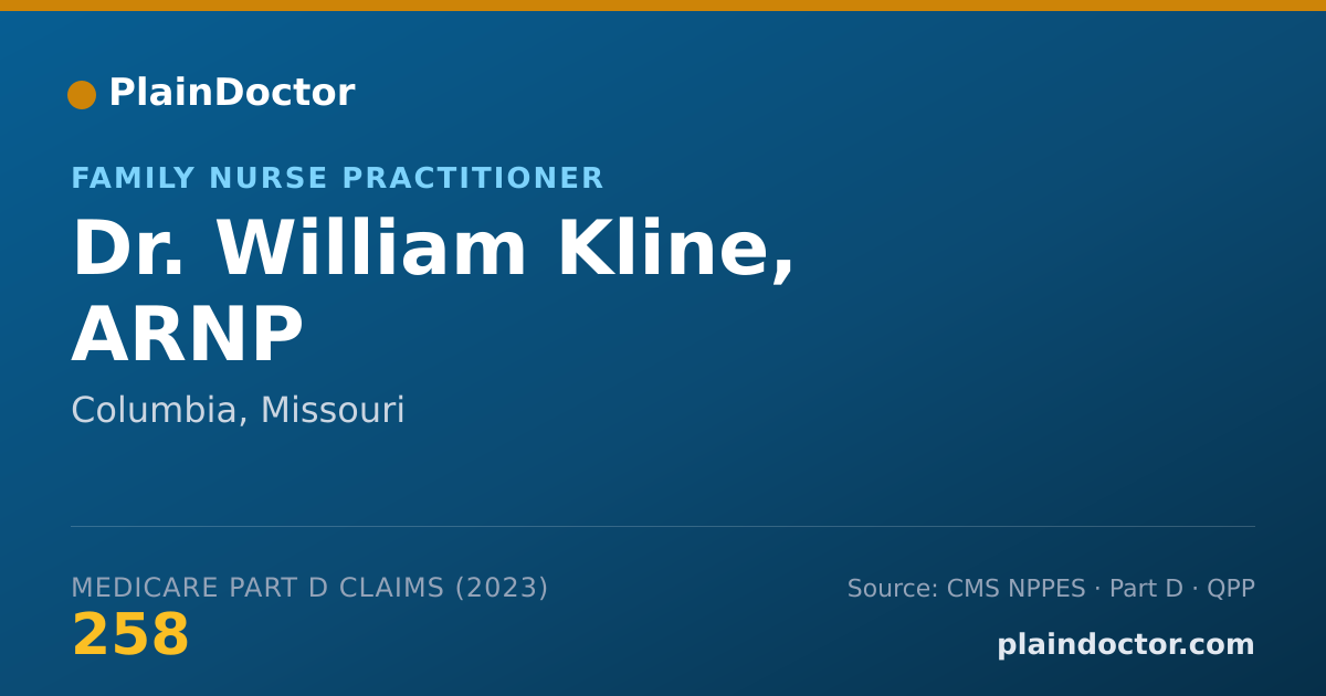 Shareable card for William Kline, ARNP - Family Nurse Practitioner, Columbia, MO
