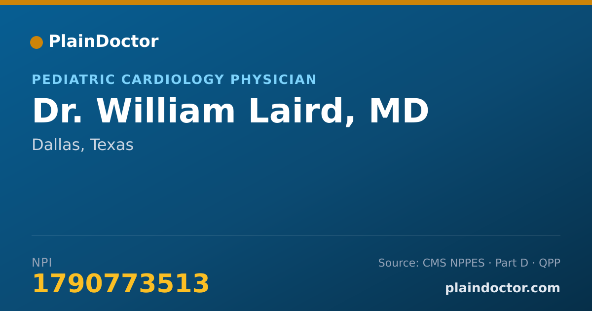Shareable card for William Laird, MD - Specialist, Dallas, TX