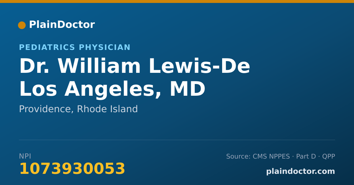 Shareable card for William Lewis-De Los Angeles, MD - Pediatrics Physician, Providence, RI