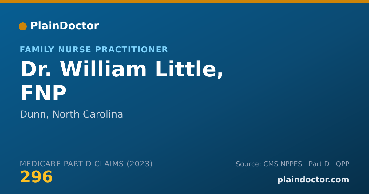 Shareable card for William Little, FNP - Family Nurse Practitioner, Dunn, NC