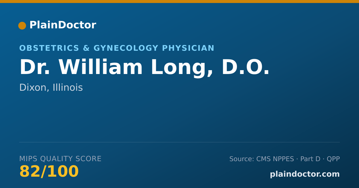 Shareable card for William Long, D.O. - Obstetrics & Gynecology Physician, Dixon, IL