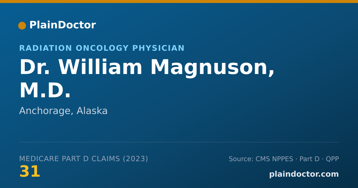 Shareable card for William Magnuson, M.D. - Radiation Oncology Physician, Anchorage, AK