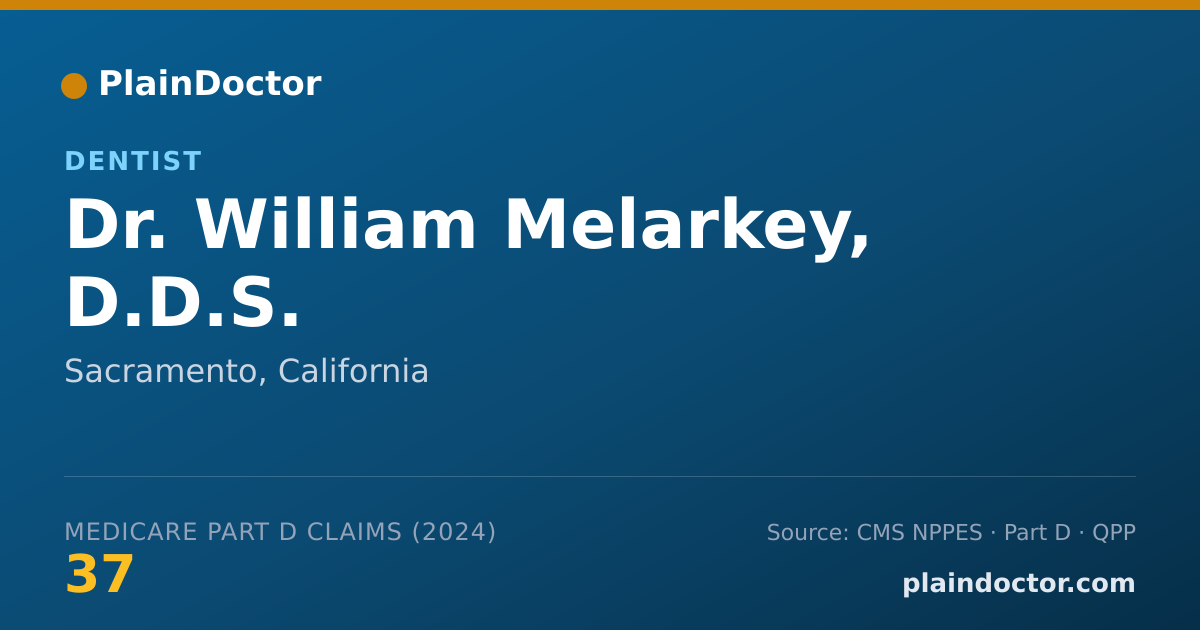 Shareable card for William Melarkey, D.D.S. - Dentist, Sacramento, CA