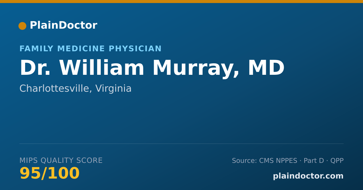 Shareable card for William Murray, MD - Family Medicine Physician, Charlottesville, VA