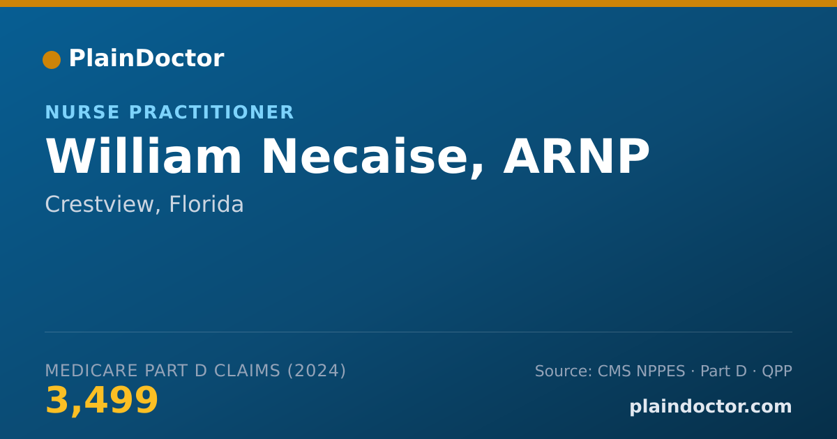 Shareable card for William Necaise, ARNP - Nurse Practitioner, Crestview, FL