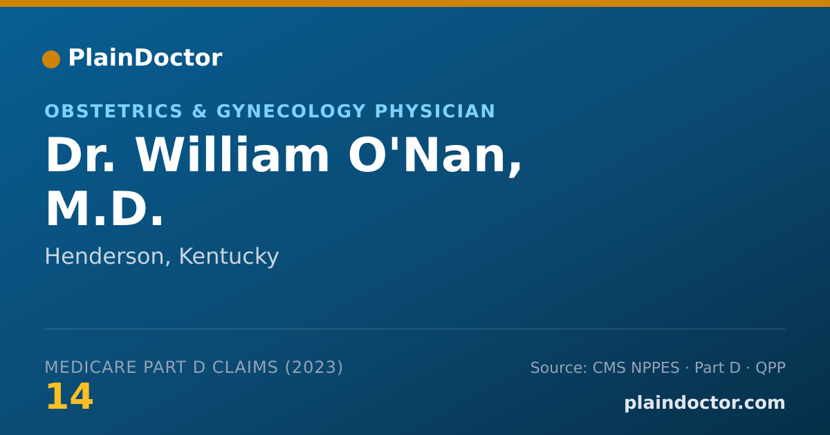 Shareable card for William O'Nan, M.D. - Obstetrics & Gynecology Physician, Henderson, KY