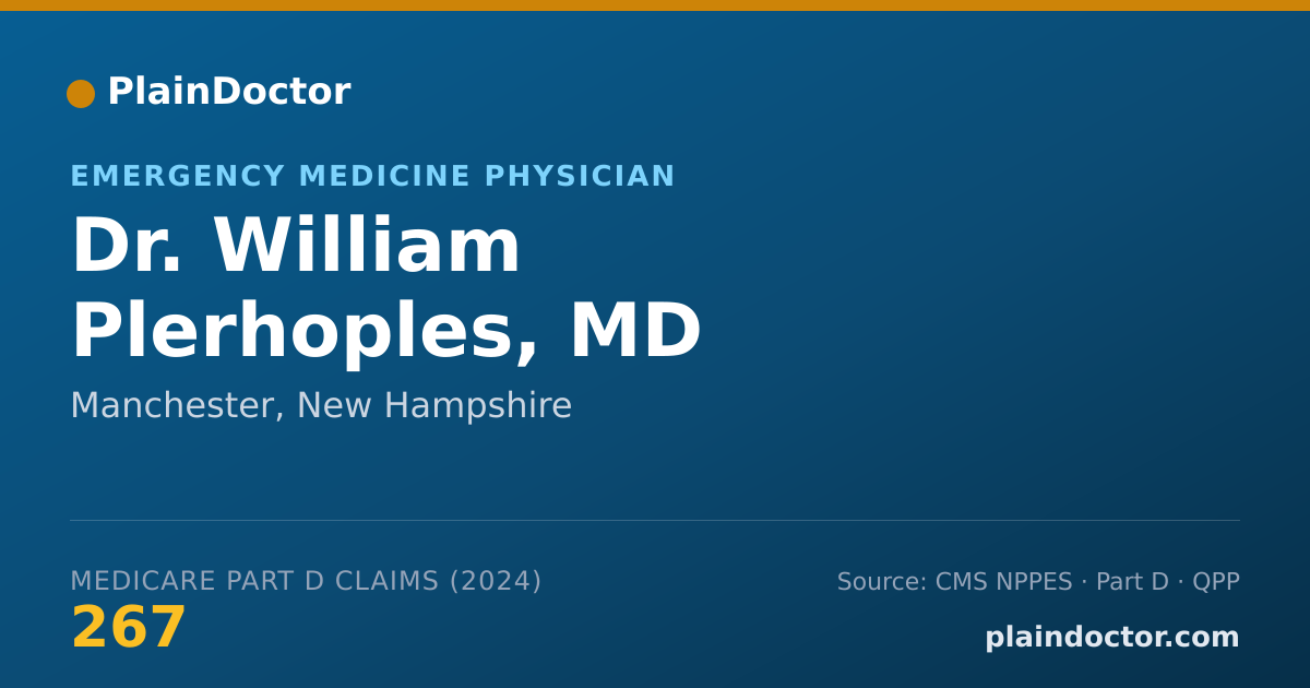Shareable card for William Plerhoples, MD - Emergency Medical Services (Emergency Medicine) Physician, Manchester, NH