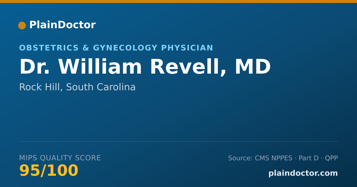 Shareable card for William Revell, MD - Obstetrics & Gynecology Physician, Rock Hill, SC