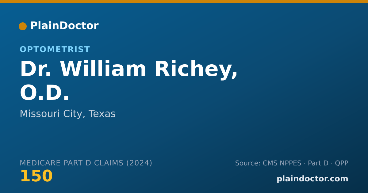 Shareable card for William Richey, O.D. - Optometrist, Missouri City, TX