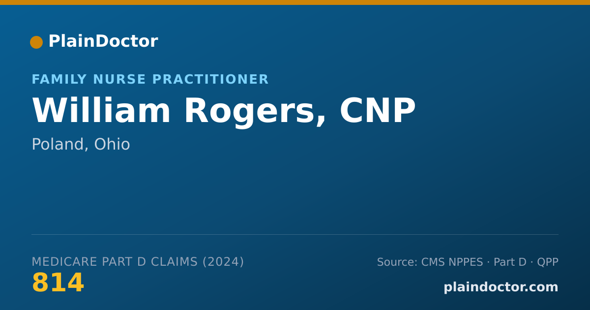 Shareable card for William Rogers, CNP - Family Nurse Practitioner, Poland, OH
