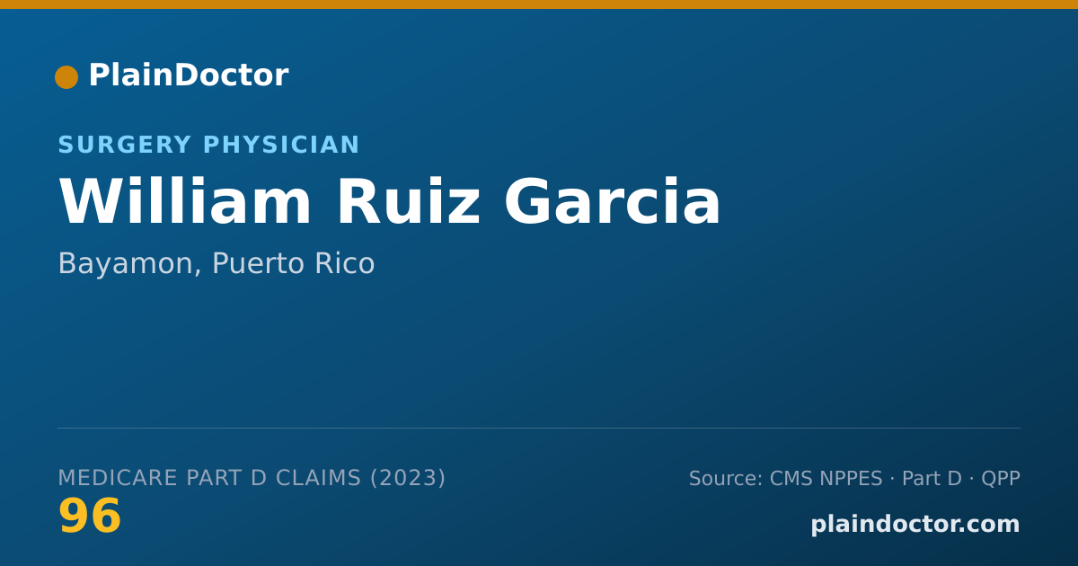 Shareable card for William Ruiz Garcia - Surgery Physician, Bayamon, PR