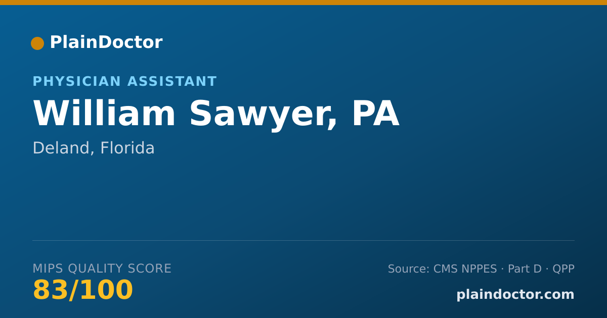 Shareable card for William Sawyer, PA - Physician Assistant, Deland, FL