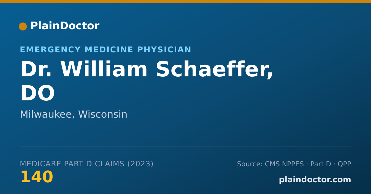 Shareable card for William Schaeffer, DO - Emergency Medicine Physician, Milwaukee, WI