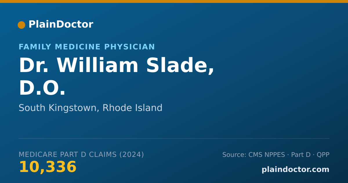 Shareable card for William Slade, D.O. - Family Medicine Physician, South Kingstown, RI