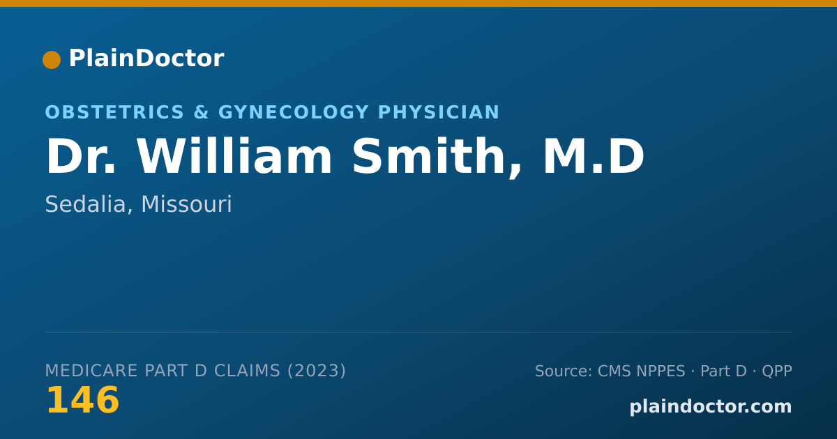 Shareable card for William Smith, M.D - Obstetrics & Gynecology Physician, Sedalia, MO