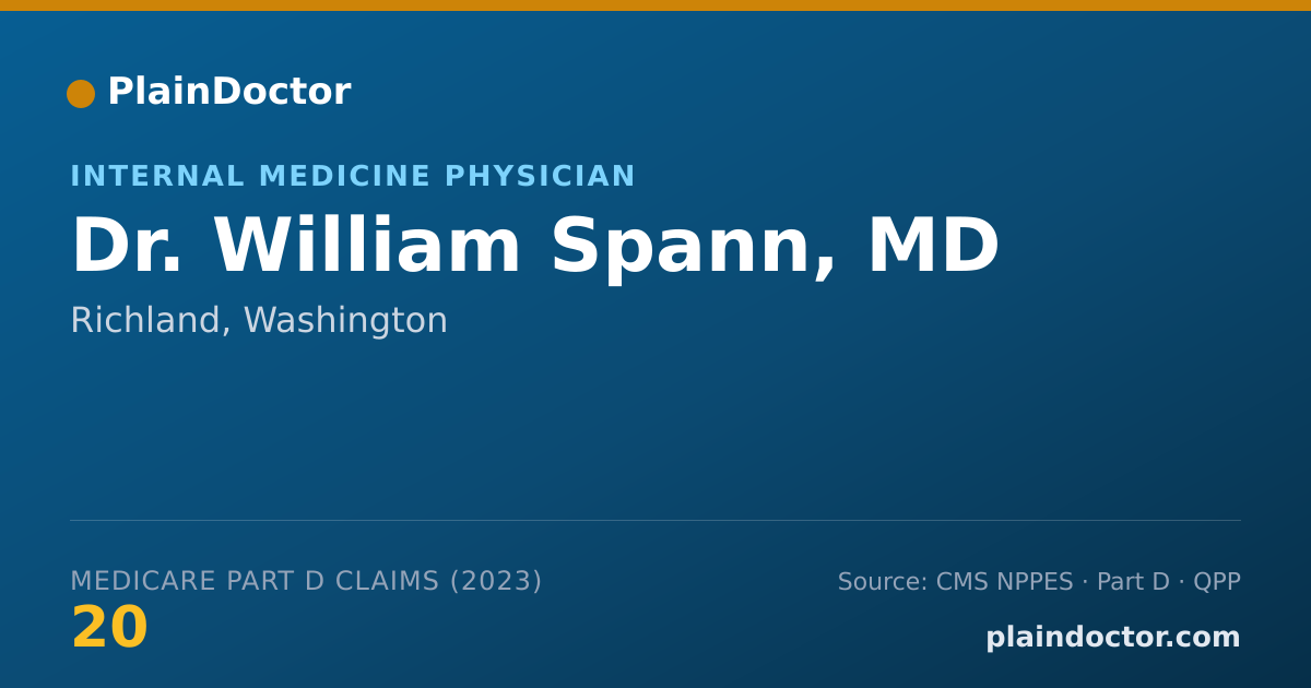 Shareable card for William Spann, MD - Internal Medicine Physician, Richland, WA