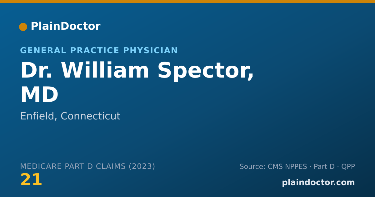 Shareable card for William Spector, MD - General Practice Physician, Enfield, CT
