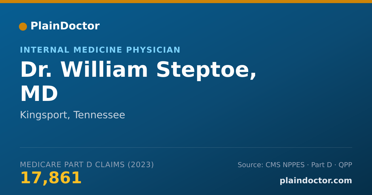 Shareable card for William Steptoe, MD - Internal Medicine Physician, Kingsport, TN